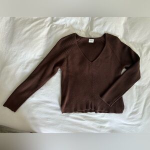 Abercrombie and Fitch Brown Ribbed Sweater